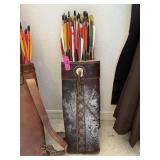 LEATHER QUIVER & ARROWS