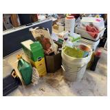 LARGE LOT OF GARDENING PLANTERS FERTILIZER ETC