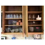 CONTENTS OF THESE CABINETS LOTS OF GLASS