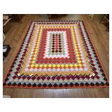 LARGE HANDMADE QUILT / QUILTED BLANKET