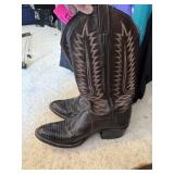 ARMONDOS LIZARD SKIN LEATHER COWBOY BOOTS SZ 8D