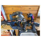 RYOBI CORDLESS TOOLS LOT 5PC SAWS / DRILLS/LIGHT