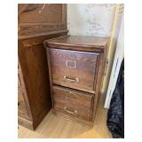 2 DRAWER WOOD FILING CABINET