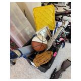 LARGE BIN OF MISC NICE EASTON BASEBALL GLOVE