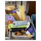LARGE BIN OF DECO MESH ROLLS