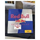 METAL RED BULL SIGN & RED BULL STICKER