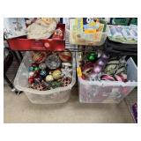 2 pc LARGE BINS OF VERY NICE CHRISTMAS ORNAMENTS