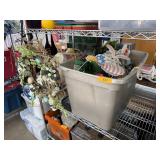 2 LARGE BIN OF EASTER DECORATIONS & WREATH