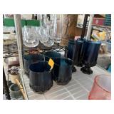 LOT OF TIFFIN FRANCISCAN MADEIRA GLASSES BLUE