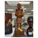 LARGE CARVED WOOD AFRICAN TRIBAL SCULPTURE