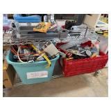 2 LARGE BIN OF TOOLS / MIX GARAGE CONT