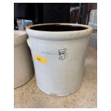 VINTAGE 5 GALLON POTTERY CROCK