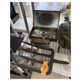 VINTAGE METAL CIGAR BOX W CONTENTS & PRIMITIVE