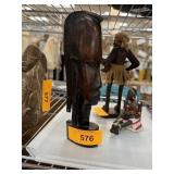 LARGE CARVED WOOD AFRICAN TRIBAL SCULPTURE