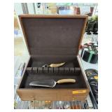 SILVERPLATE FLATWARE BOX W BOTTLE OPENER/ SERVER