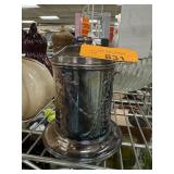 VTG SILVERPLATE PICKLE JAR SANDERS LONDON NOTE