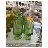 LOT OF TIFFIN FRANCISCAN MADEIRA GLASSES GREEN