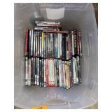 LARGE BIN OF DVD