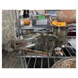 LOT OF SILVERPLATE WALLACE BUTTER DISH