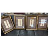 4PC CIGAR FRAMED PRINTS BY BERNIE HORTON