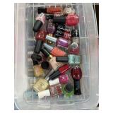 LARGE BIN OF NAIL POLISH SOME ARE "NOT FOR SALE"