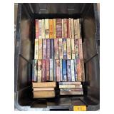 LARGE BIN OF PAPERBACK NOVELS