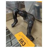 WALL MOUNT SPELTER MANS LOWER HALF SCULPTURE