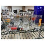 LARGE LOT OF MIXED GLASSWARE BEER STEINS