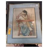 VINTGE BESSIE PEASE GUTMANN FRAMED PRINT