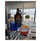 LOT OF MIXED GLASS COBALT PITCHER