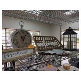 LOT OF FARMHOUSE STYLE DECOR CLOCK ETC
