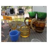 LOT OF MIXED GLASS / SANDWICH GLASS PLUS