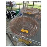 LARGE JEANNETTE WINDSOR DEPRESSION GLASS PLATTER