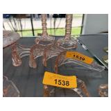 4PC DEPRESSION GLASS DRAPERY STAYS