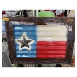 LARGE METAL TEXAS FLAG