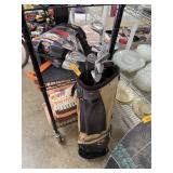 LOT OF GOLF CLUBS W BAG TOMMY ARMOUR MORE
