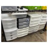 VERY LARGE LOT OF PLASTIC DRAWER STORAGE UNITS