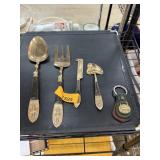 LOT OF BRASS UTENSILS DOONEY & BOURKE KEYCHAIN