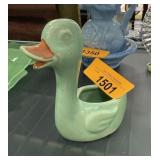 VINTAGE POTTERY DUCK PLANTER