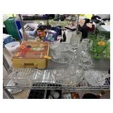 LARGE LOT OF MIXED GLASS LUNCHEON SNACK SETS