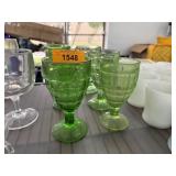 6PC VASELINE URANIUM GLASSES