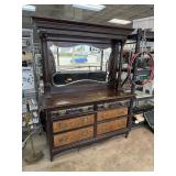 VINTAGE SIDEBOARD BUFFET W COLUMNS 2 TONE NICE