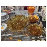 AMBER STOLZLE GLASS BOWL SET