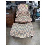 QUALITY ARM CHAIR W OTTOMAN