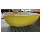 PYREX YELLOW GLASS HOSTESS BOWL