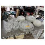 ANCHOR HOCKING OYSTERS & PEARL GLASS DISHES SET
