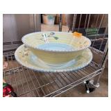 LARGE ITALIAN CERAMIC BOWL & PLATTER