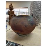 QUALITY MICHAEL WEINBERG RAKU POTTERY BOWL SIGNED