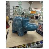 LARGE KENYAN SOAPSTONE HIPPO SCULPTURE