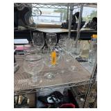 LARGE LOT OF MIXED BAR WARE GLASSES